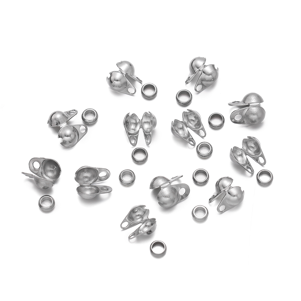 1Set Stainless Steel Crimp Bea - Jewelry Making Knots 评论和价格