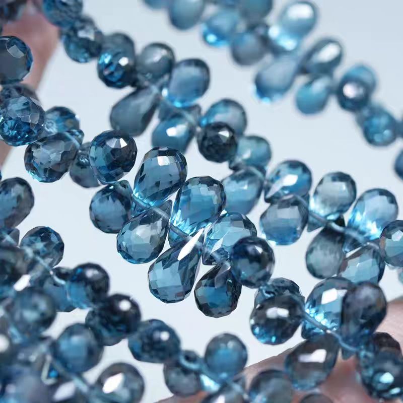 6A London blue Topaz drop face - Jewelry Making In London 评论和价格