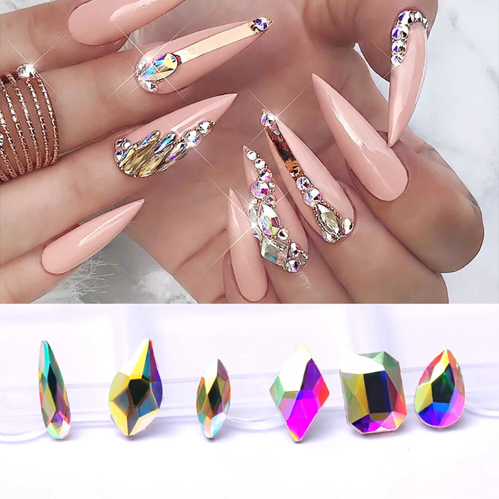 6 Grids Crystal AB Mixed Shape - Crystal Bead Mix 评论和价格