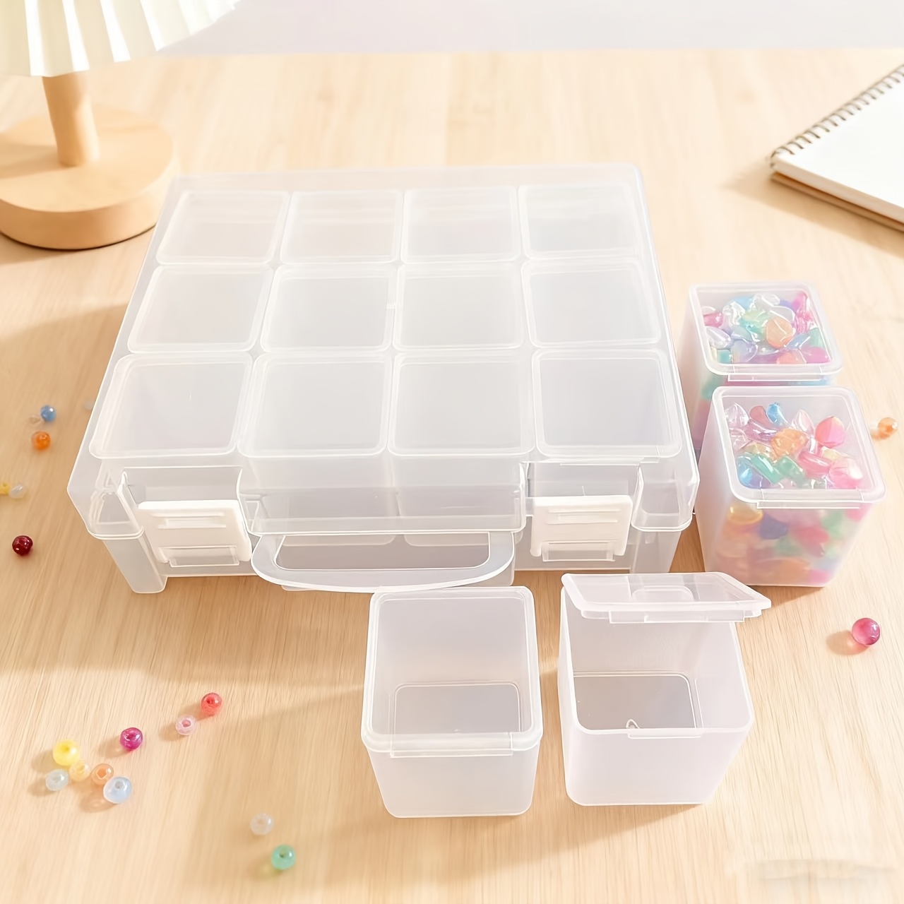 12-Grid Large Capacity Plastic - Jewelry Making Organizer 评论和价格