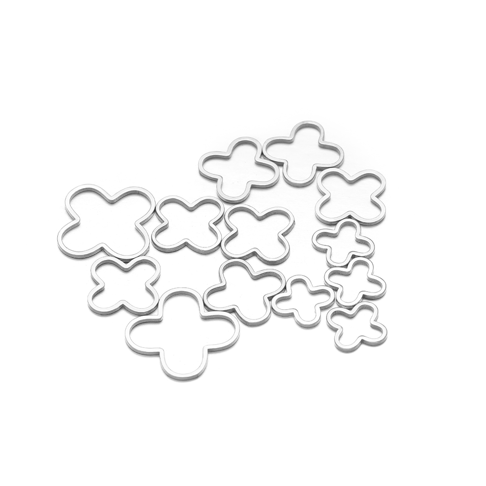 20/50pcs Four Leaf Flowers Cha - Jewelry Making Tools And Supplies 评论和价格