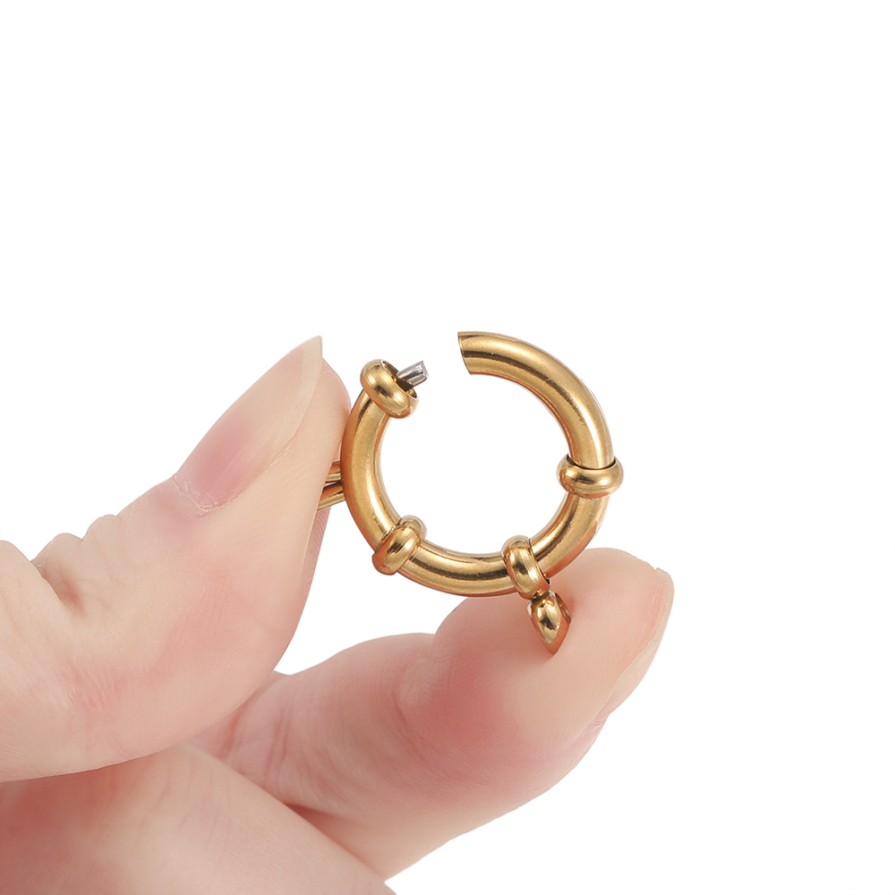 2pcs Stainless Steel Round Spr - Jewelry Making School 评论和价格