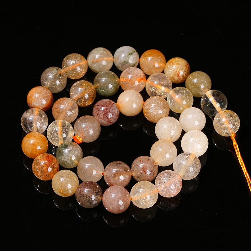 Natural Stone Mixed Rutilated  - Crystal Bead Mix 评论和价格
