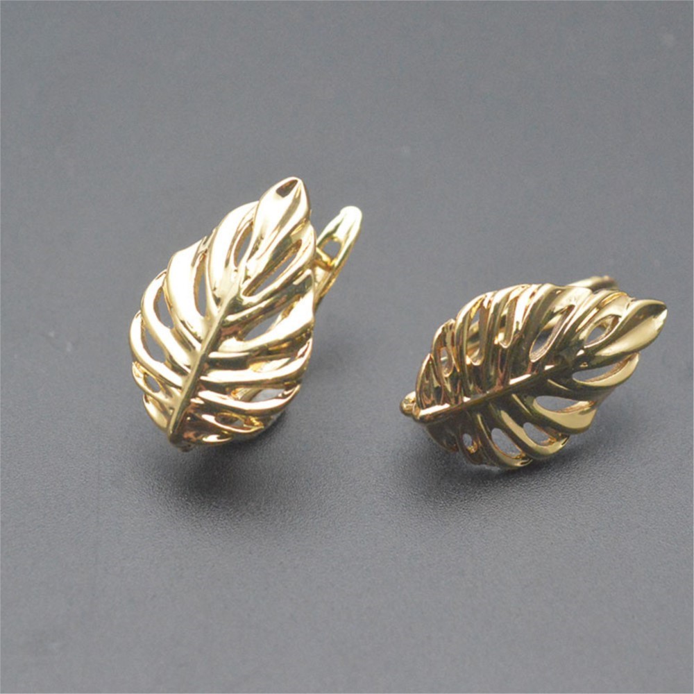 1/2Pcs 18K Gold Plated Brass L - Jewelry Making Essentials 评论和价格