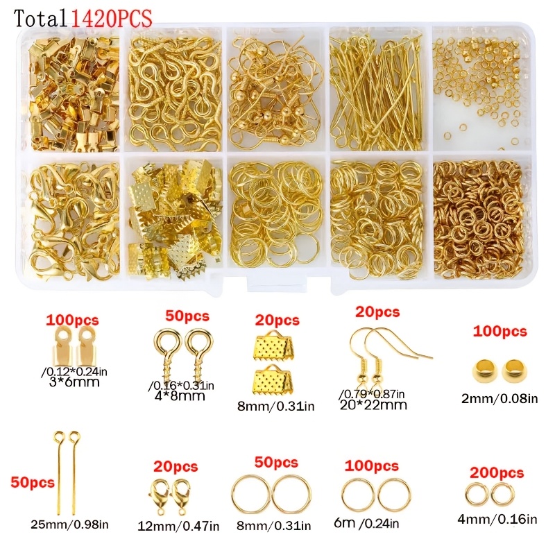 1420pcs 1box Jewelry Findings  - Jewelry Making Tools And Supplies 评论和价格