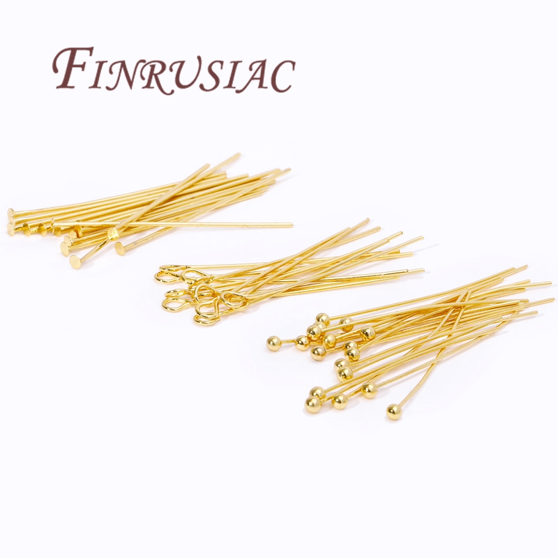 50Pcs 20-50mm Gold Plated Pins - Jewelry Making Eye Pins 评论和价格