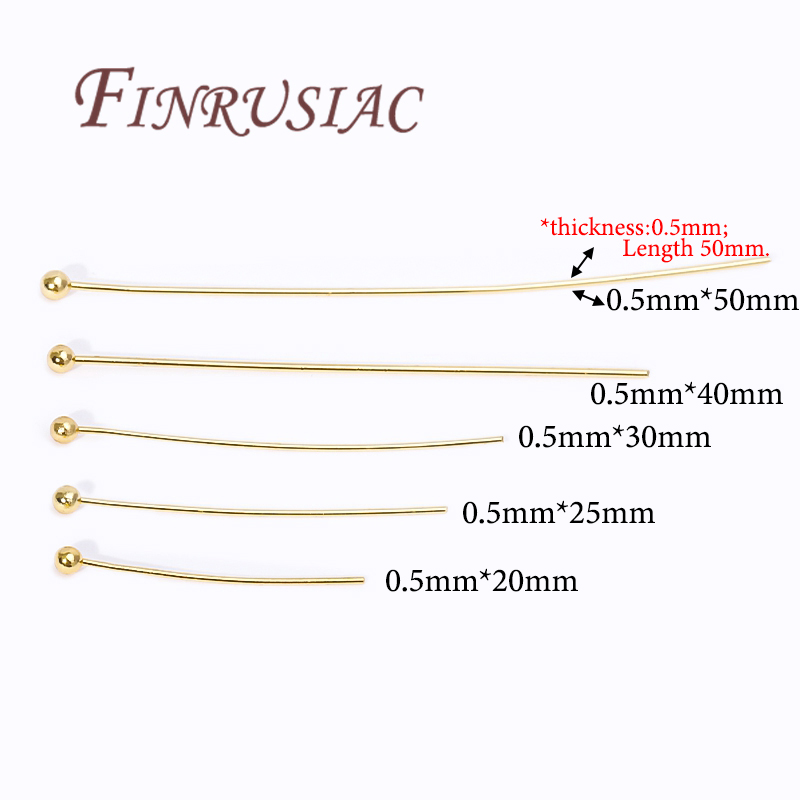 50Pcs 20-50mm Gold Plated Pins - Jewelry Making Eye Pins 评论和价格