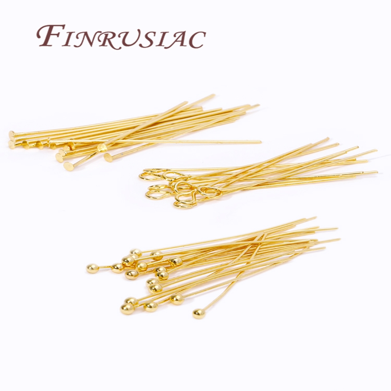 50Pcs 20-50mm Gold Plated Pins - Jewelry Making Eye Pins 评论和价格