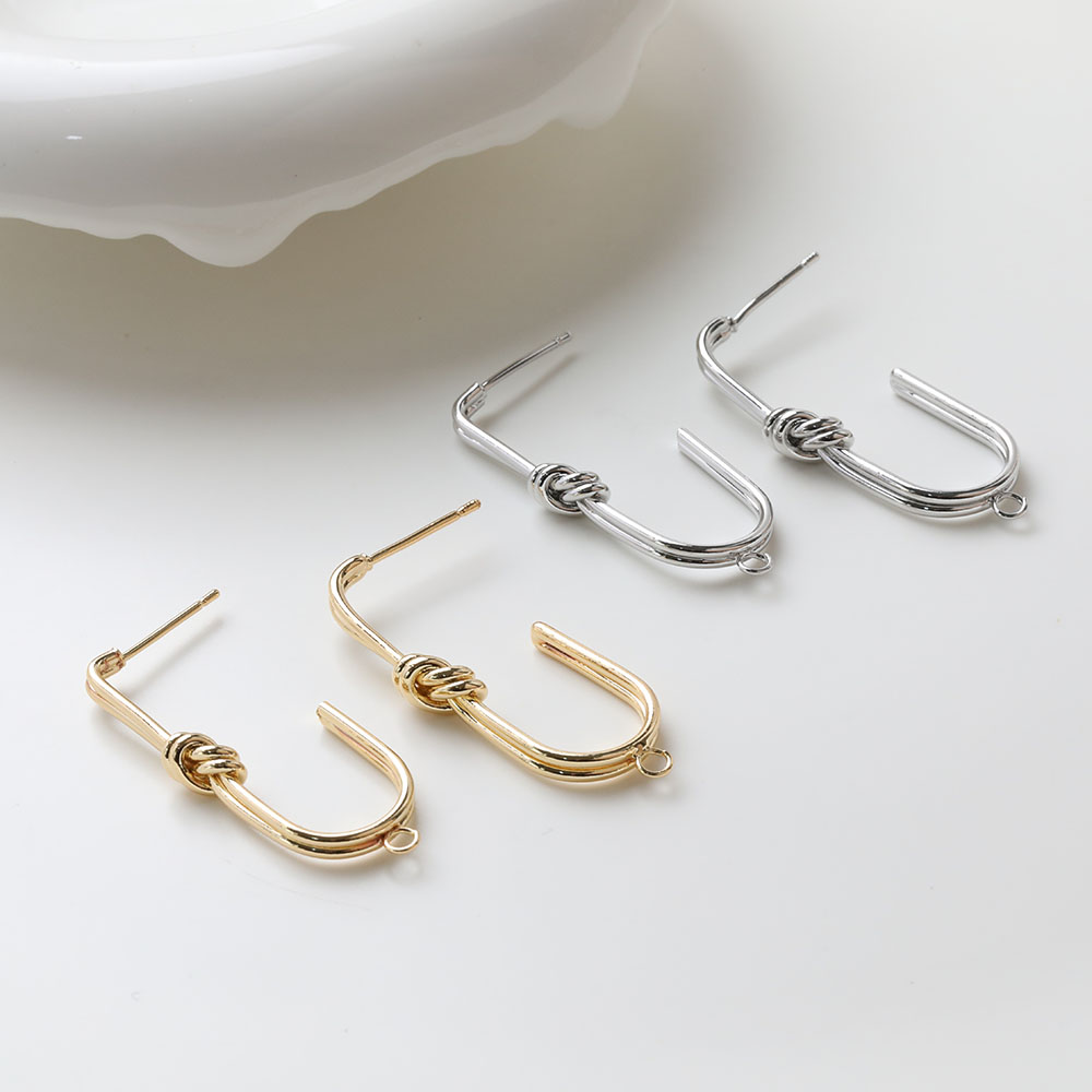 2PCS Dainty U-shaped Knotted E - Jewelry Making Knots 评论和价格