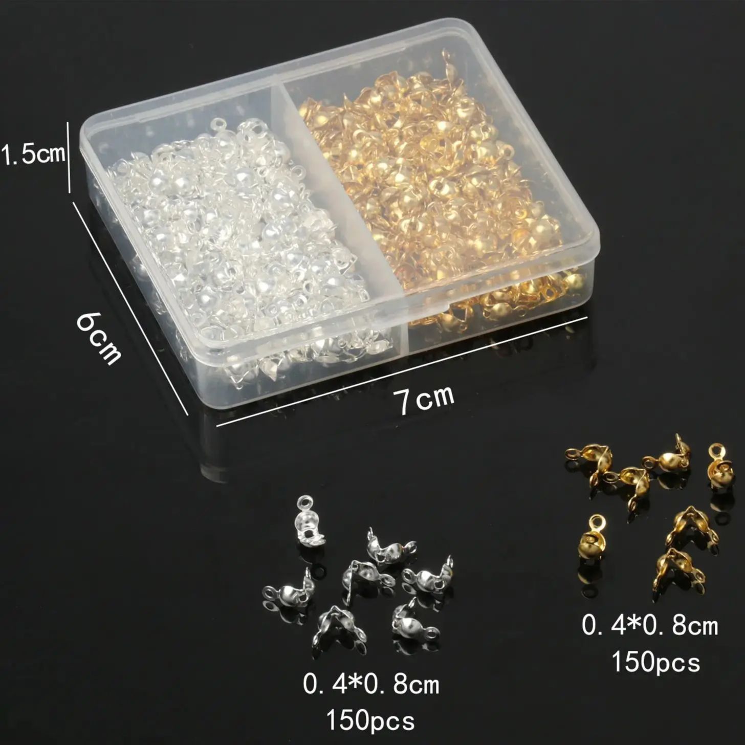 300Pcs/Lot 4x8mm Stainless Ste - Jewelry Making Knots 评论和价格