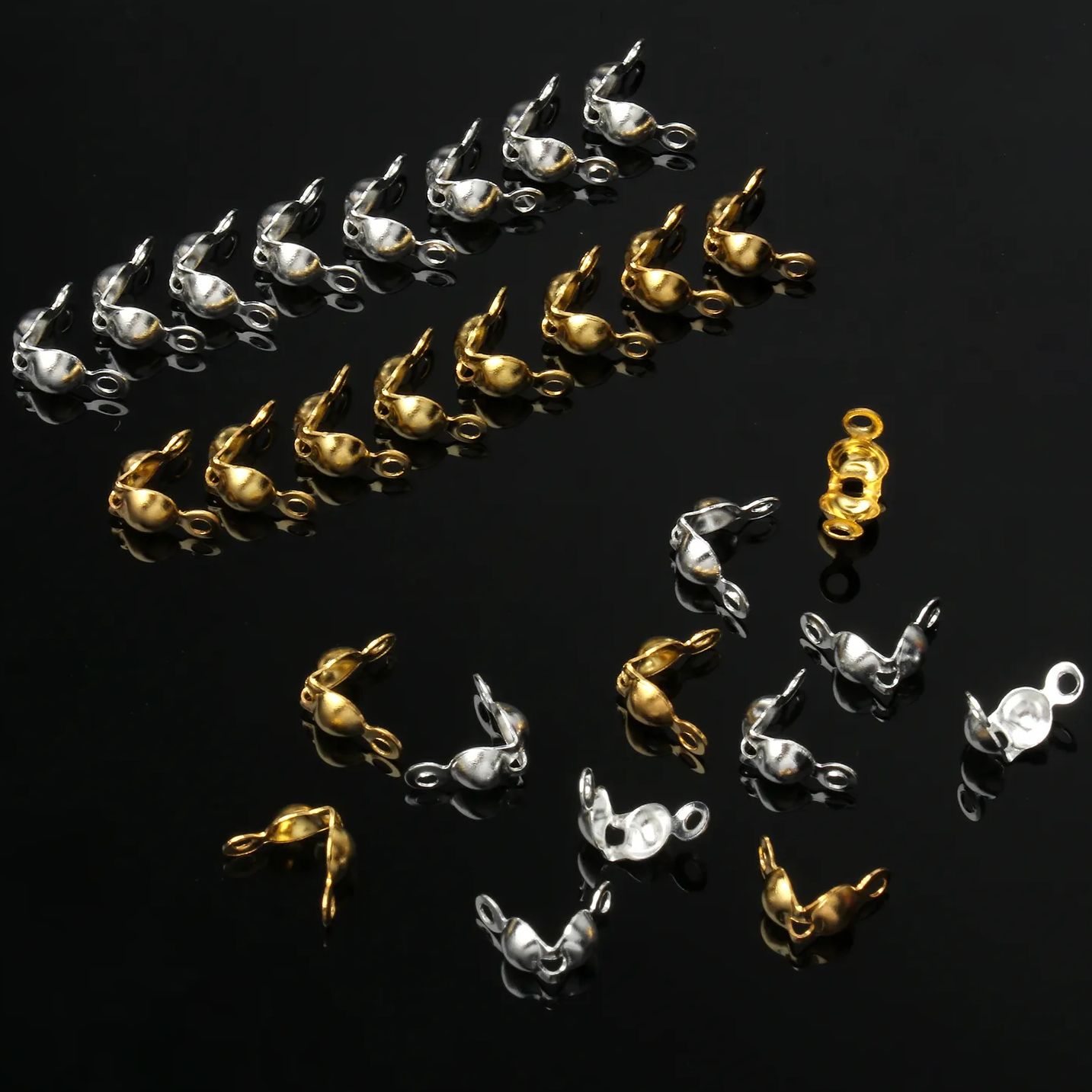 300Pcs/Lot 4x8mm Stainless Ste - Jewelry Making Knots 评论和价格